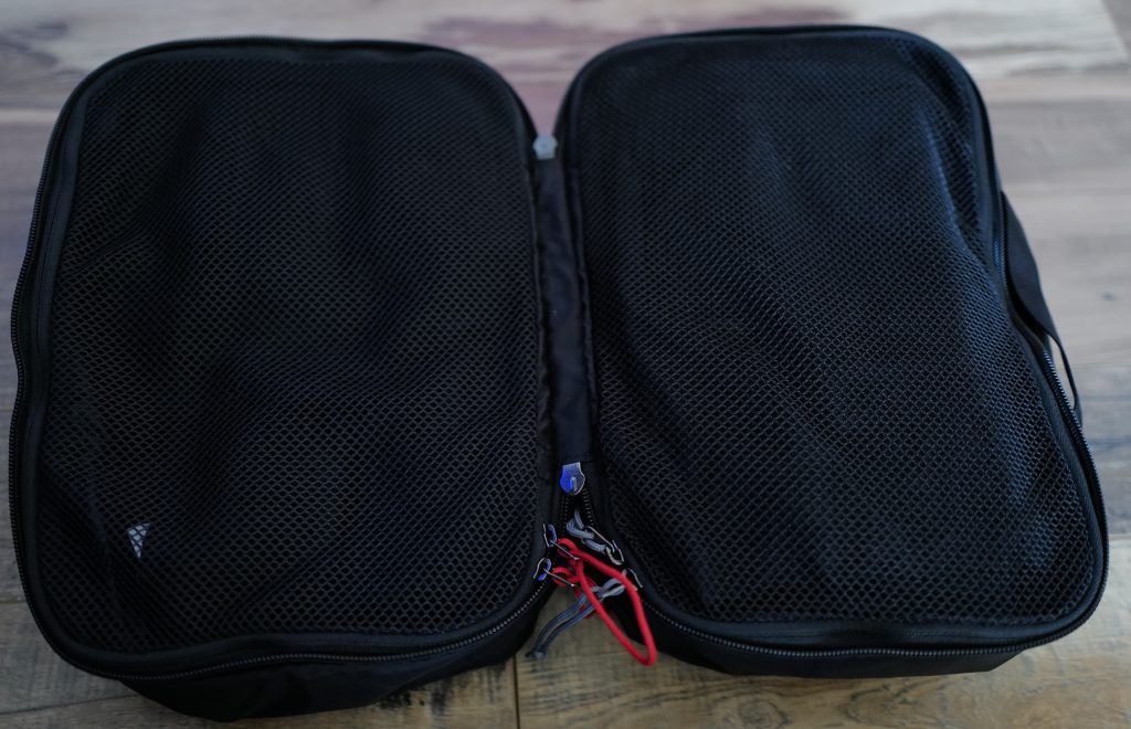 Clothing container, opened